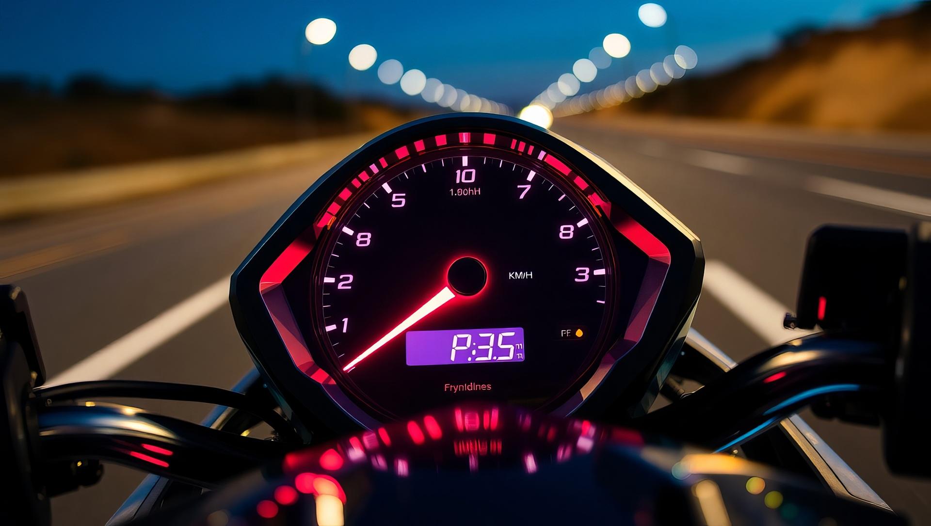 Motorradtacho leuchtet bei nächtlicher Fahrt | Yamaha MT-09 Zubehör
